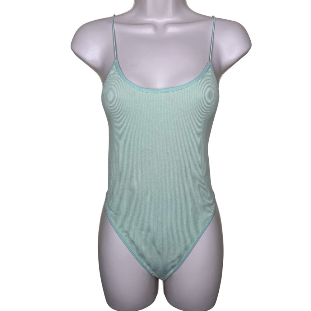 Forever 21 Mint Green Ribbed Women's Bodysuit Size S/M Small Medium